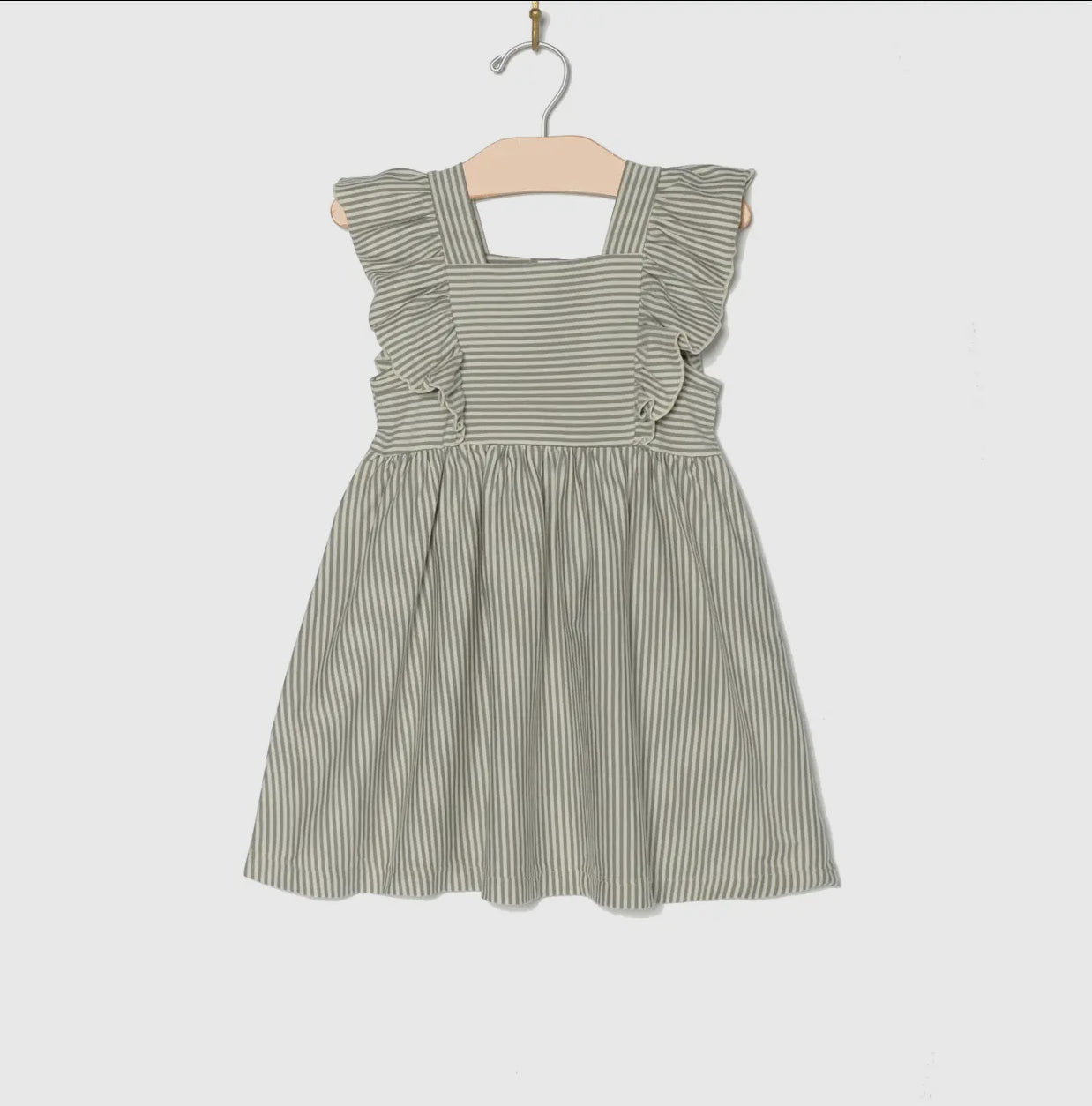 City Mouse Flutter Tank Dress- Steel Stripe