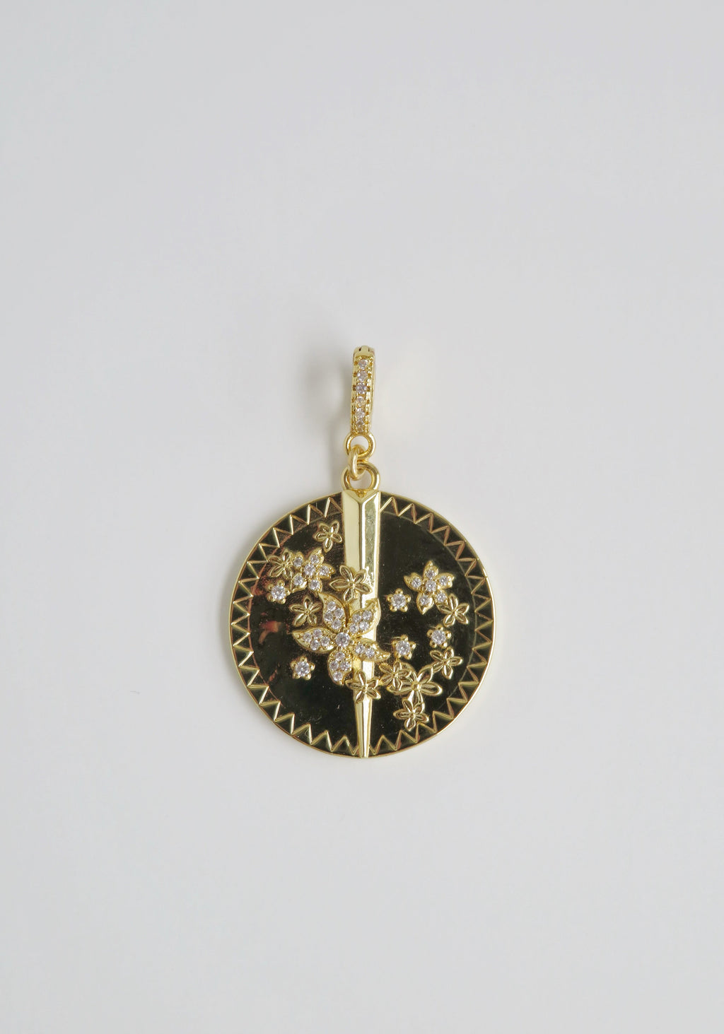 Renew & Thrive Charm on Diamond Hinged Clasp - Flower