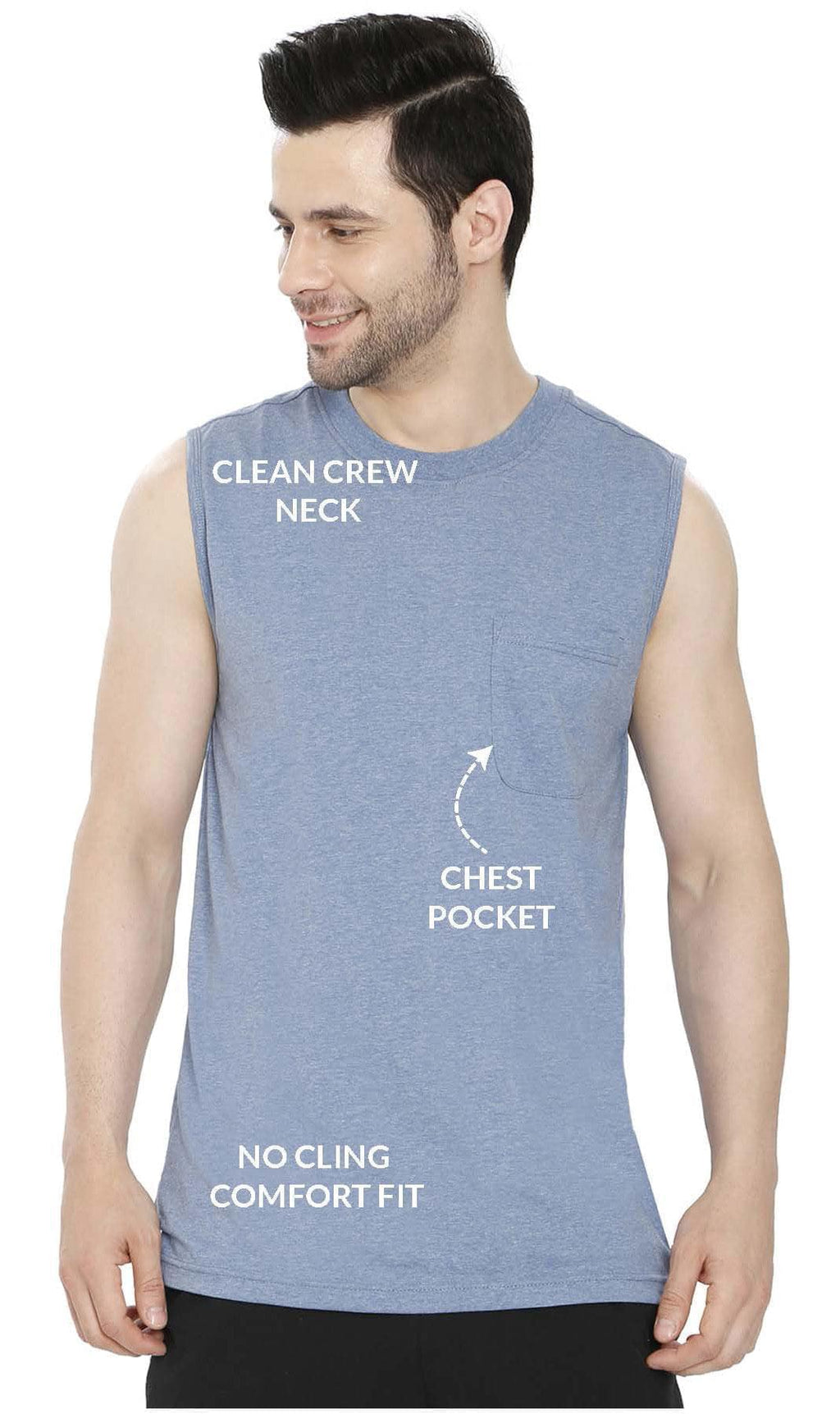 Men's Sleeveless Crew Neck T-Shirt