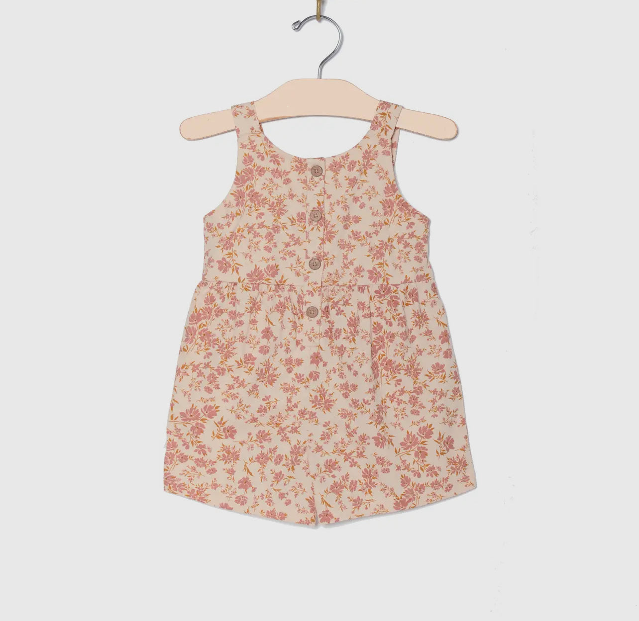 City Mouse Tank Romper- Blush Floral