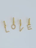Diamond Initial Charm with Diamond Clasp