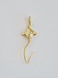 Diamond Manta Ray Charm on Diamond Hinged Clasp
