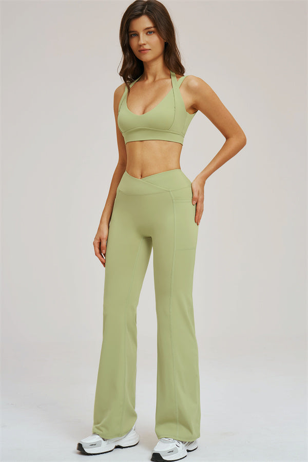 The Sizzle Sports Bra Flared Leggings 2-Piece Set