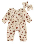 Neutral Flutter Shoulder Daisy Romper