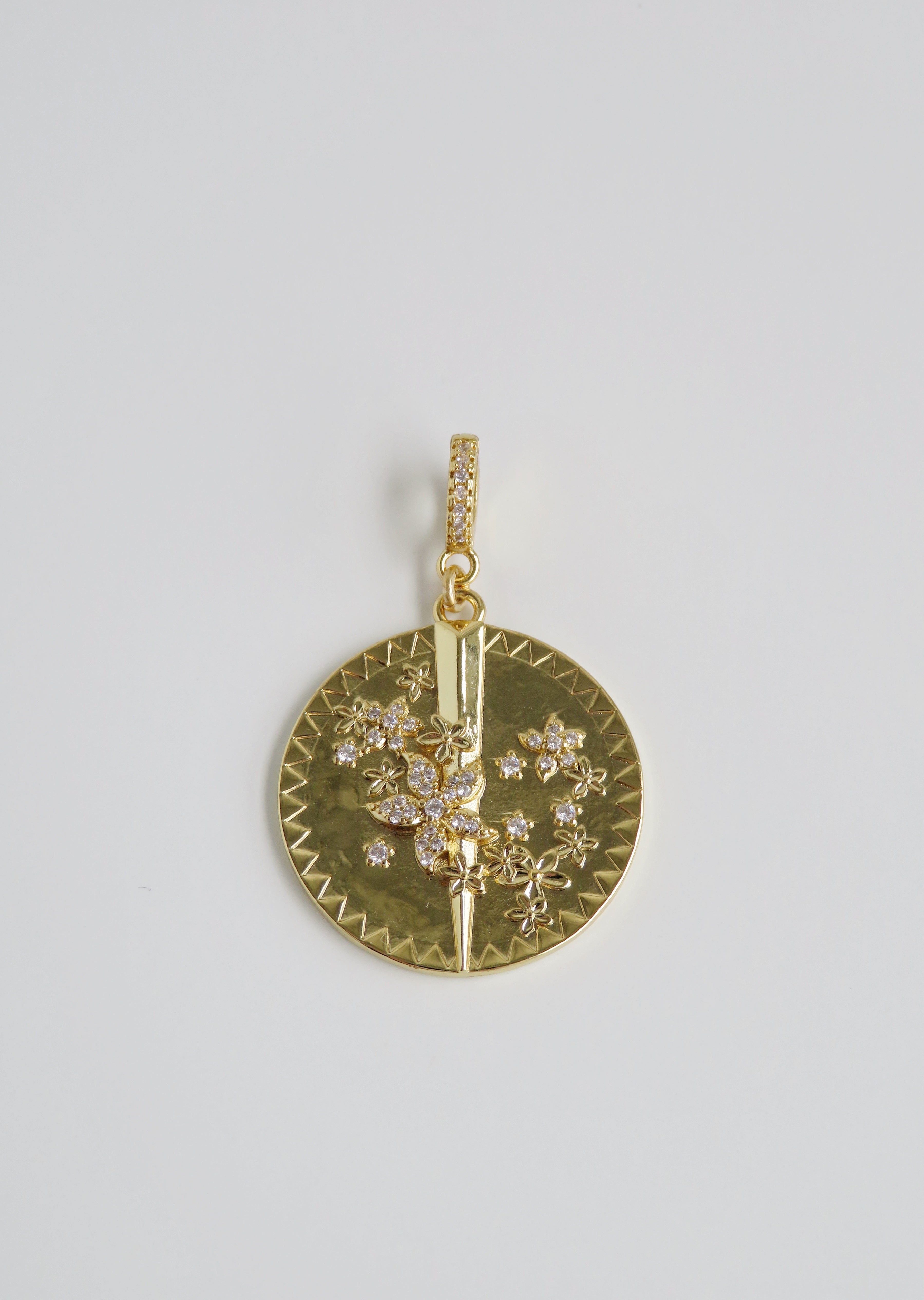 Renew & Thrive Charm on Diamond Hinged Clasp - Flower