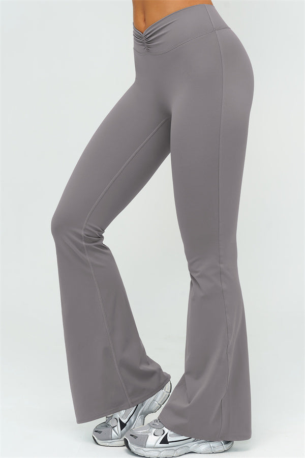 The Lushness V-Back Sports Bra Flared Leggings 2-Piece Set