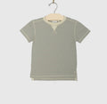 City Mouse Whistle Patch Tee- Steel Stripe