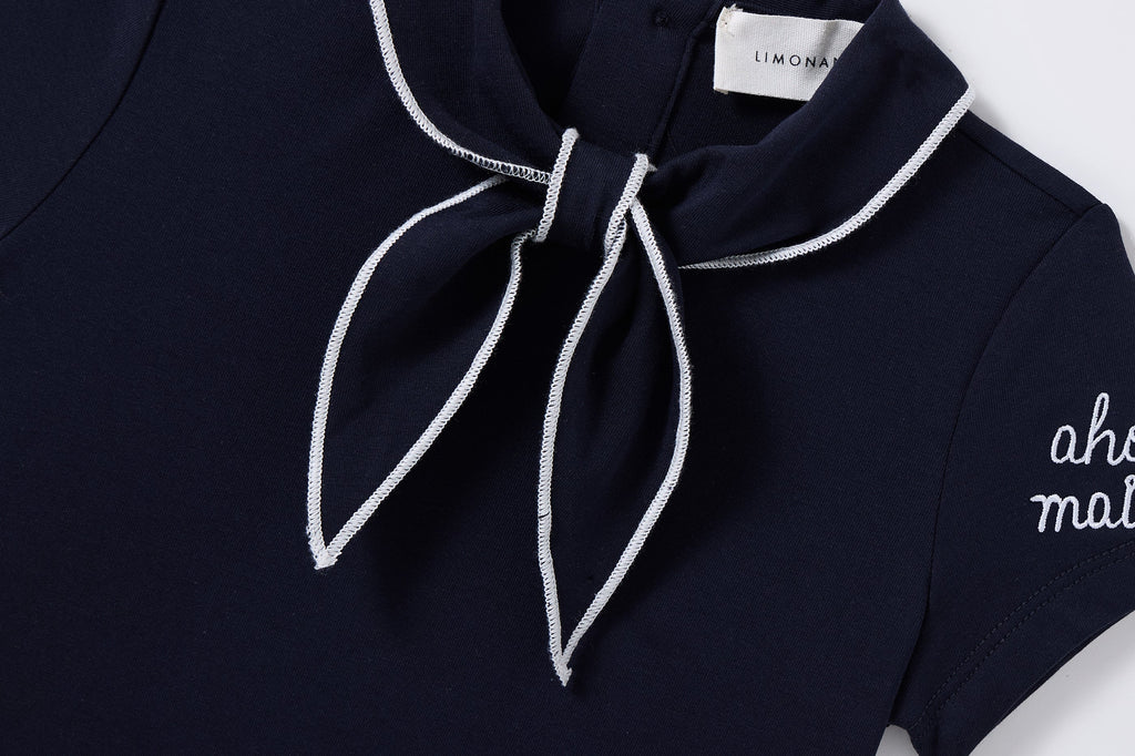 Coastal Navy Tie Tee