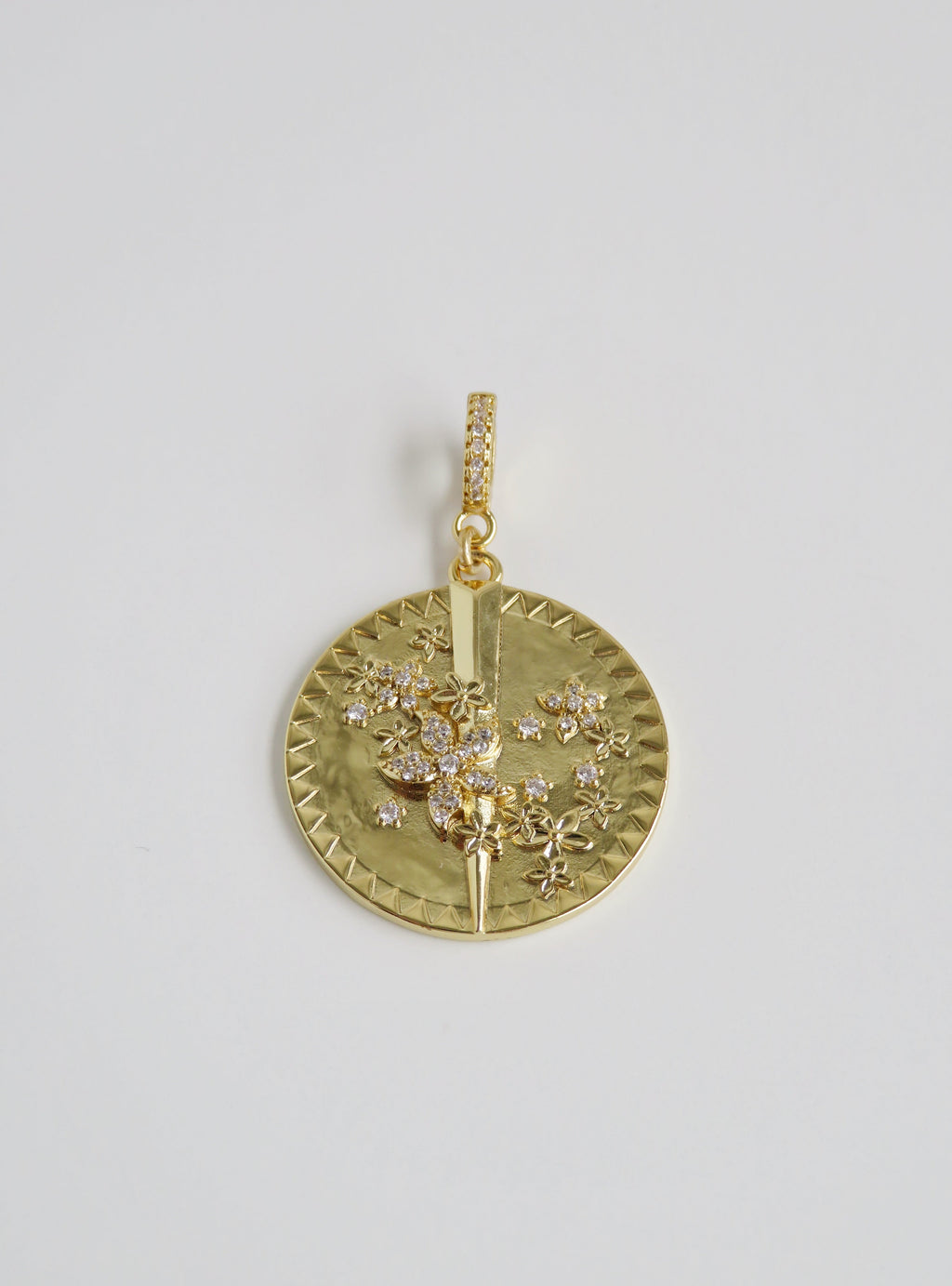 Renew & Thrive Charm on Diamond Hinged Clasp - Flower