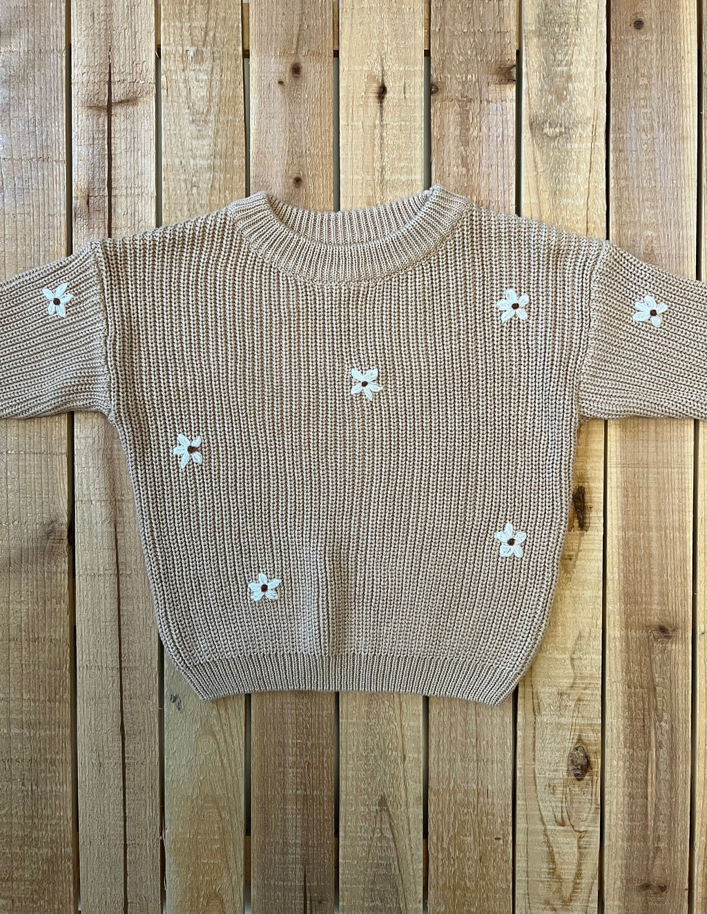 Knit Flower Stitch Sweater