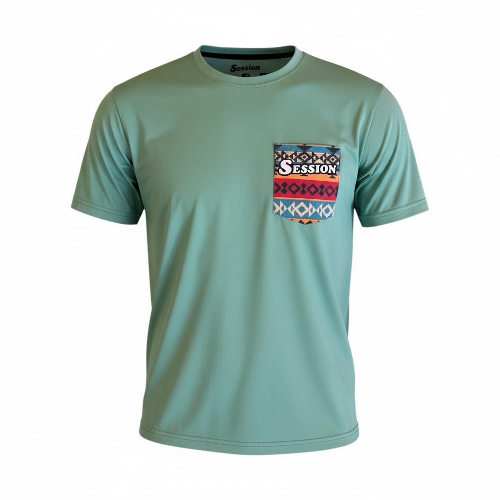 Green Aztec Short Sleeve