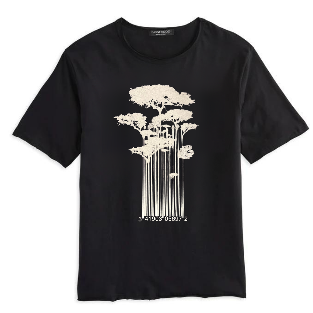 Graphic Short Sleeve Roll Neck T